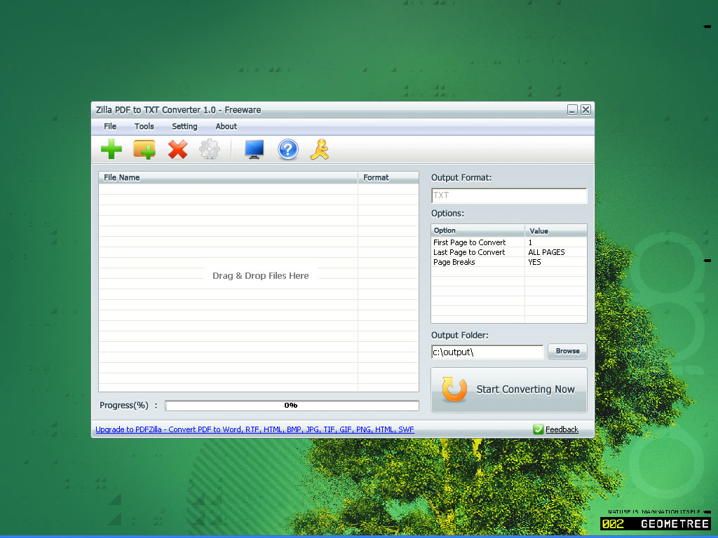 Zilla PDF to TXT Converter 1.5 screenshot