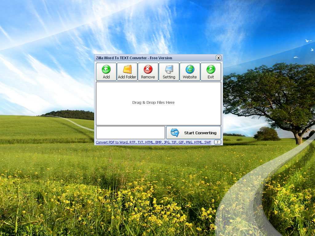 Zilla Word To Text Converter screenshot