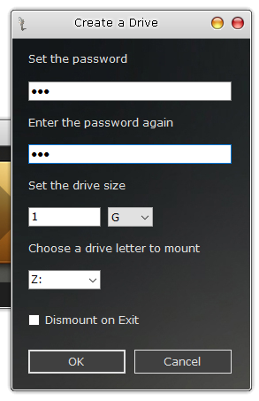 Create a Volume with Settings