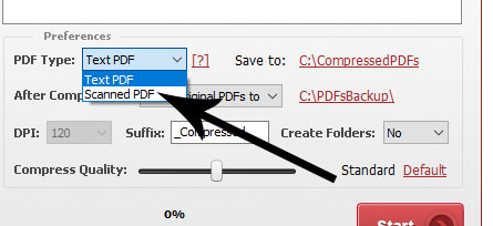 Choose a PDF type