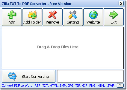 Zilla TXT To PDF Converter