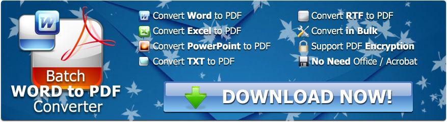 Batch WORD to PDF Converter