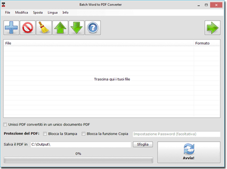 Batch WORD to PDF Converter - Italiano